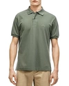 Lacoste Classic Cotton Pique Regular Fit Polo Shirt In Army Green