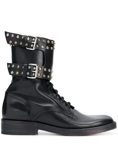 Isabel Marant Studded Combat Boot In Black
