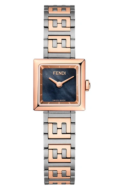 Fendi Forever  Two-tone Bracelet Watch, 16mm In Two Tone