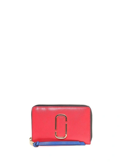 Marc Jacobs Snapshot Color-block Saffiano-leather Compact Wallet In Multi