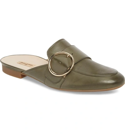 Paul Green Simona Mule In Olive Leather