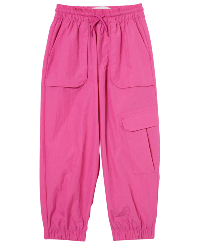 Cotton On Big Girls Peta Parachute Drawstring Pants In Raspberry Pink