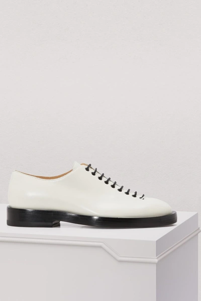 Jil Sander Laced Up Derby Shoes In Ivory