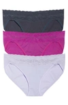 Natori 'bliss Perfection' Bikini Briefs In India Ink/ Plumberry/lilac