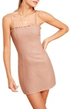 Reformation Ava Ruffle Linen Minidress In Serenade