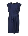 Armani Collezioni Short Dress In Dark Blue