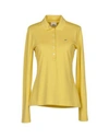 Lacoste Polo Shirts In Yellow