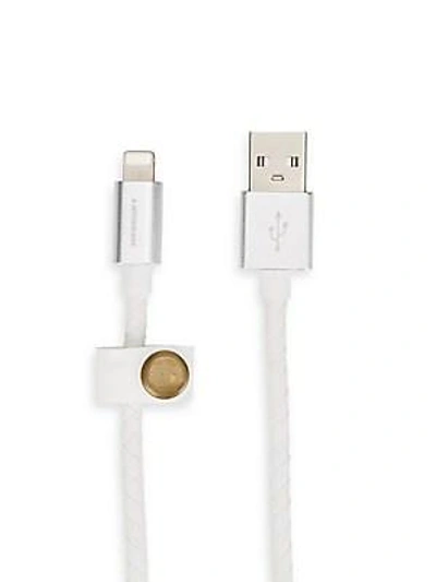 Merkury Innovations Charge & Sync Braided Charging Cable In White