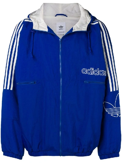 Adidas Originals Adidas Trefoil Outline Jacket In Blue | ModeSens