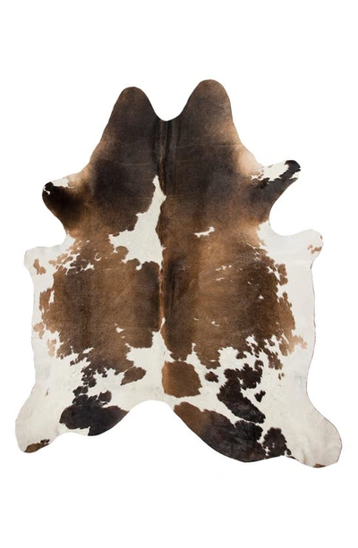 Natural Genuine Cowhide Rug In Brown