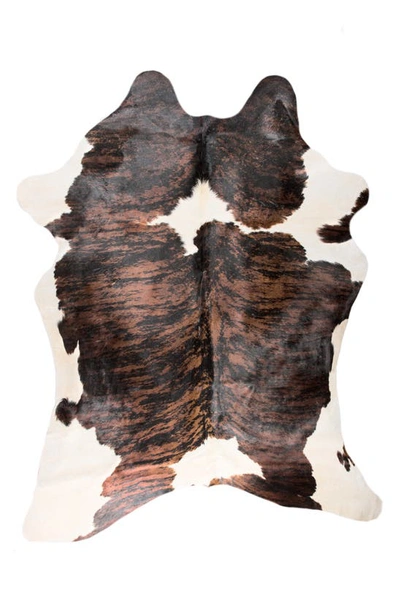 Natural Genuine Cowhide Rug In Brown