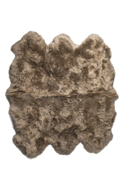 Natural Genuine Sheepskin Rug In Taupe