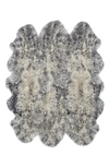 Natural Genuine Sheepskin Rug In Gradient Grey