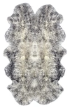 Natural Genuine Sheepskin Quattro Rug In Grey