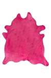 Natural Geneva Genuine Cowhide Rug In Soft Pink