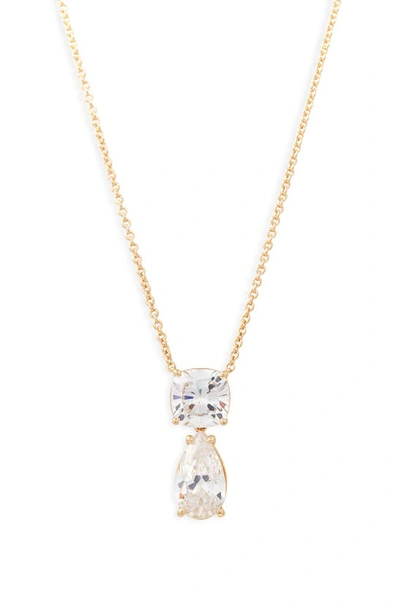 Nadri Rockstars Cubic Zirconia Pendant Chain Necklace In Gold