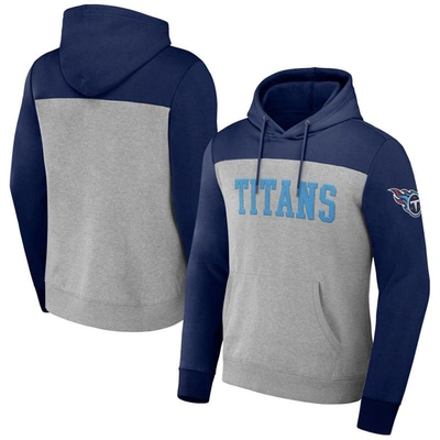 Nfl X Darius Rucker Collection By Fanatics Heather Gray Tennessee Titans Color Blocked Pullover Hood