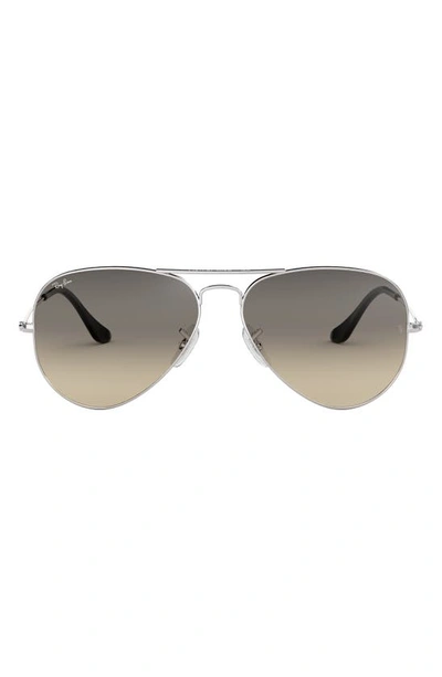 Ray Ban Original 62mm Aviator Sunglasses In Silver