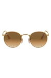 Ray Ban Icons 50mm Retro Sunglasses In Matte Gold