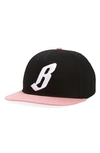 Billionaire Boys Club Flying B Snapback Baseball Cap In Black
