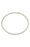 Swarovski Matrix Tennis Necklace In Gold / Gold Tone