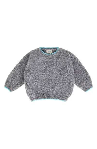 7 A.m. Enfant Babies' Fuzzy Recycled Polyester Sweater In Gris