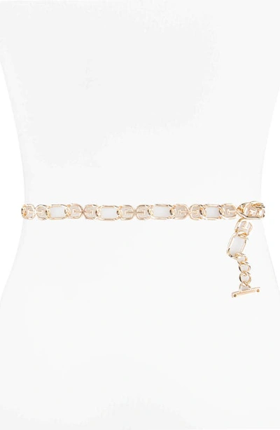 Sam Edelman Logo Chain Link Belt In Gold