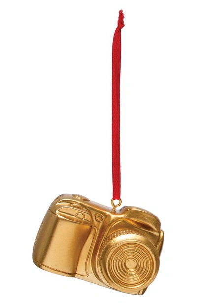 Creative Co-op Camera Ornament In Gold