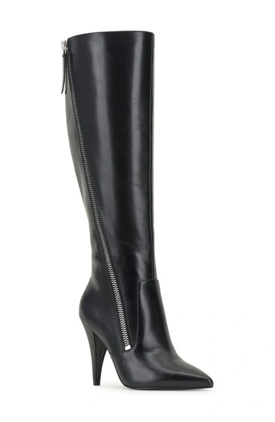 Vince Camuto Alessa Knee High Pointed Toe Boot In Black