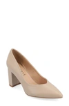 Journee Collection Simonne Pointed Toe Pump In Wheat