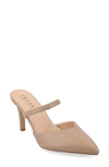 Journee Collection Yvon Pointed Toe Mule In Mocha