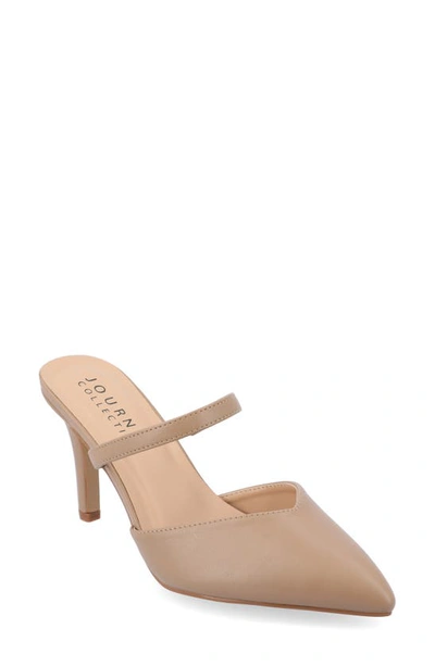 Journee Collection Yvon Pointed Toe Mule In Mocha