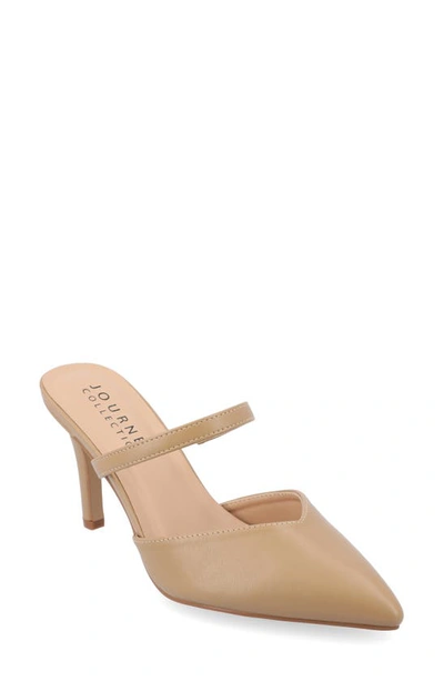 Journee Collection Yvon Pointed Toe Mule In Honey