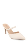 Journee Collection Yvon Pointed Toe Mule In Porcelain