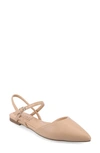 Journee Collection Martine Slingback Flat In Almond