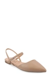 Journee Collection Martine Slingback Flat In Brown
