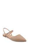Journee Collection Martine Slingback Flat In Mocha