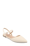 Journee Collection Martine Slingback Flat In Cream