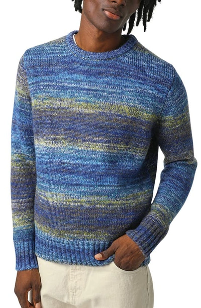 Corridor Space Dye Crewneck Sweater In Blu