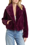 Blanknyc Shawl Collar Faux Fur Jacket In Multi
