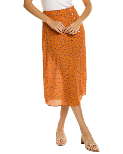 Chaser Kinney Midi Skirt In Orange