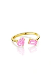 House Of Frosted Topaz Meeting Ring In Gold