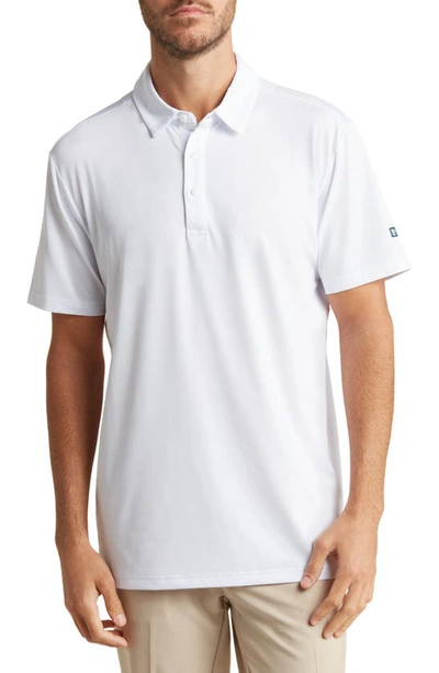 Tom Baine Performance Solid Polo In White