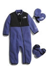 The North Face Baby Denali One Piece Snowsuit In Cave Blue