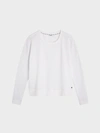 Donna Karan Reflective Logo Sweatshirt In White