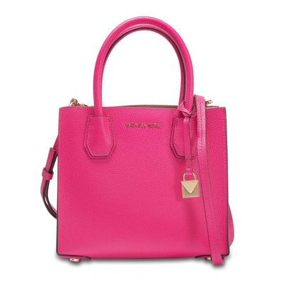 Michael Michael Kors Mercer Love Heart Studs Medium Messenger Bag In Pink