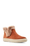 Cougar Duffy Faux Fur Trim Waterproof Bootie In Tobacco