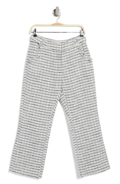 Bcbg Tweed Button Detail Crop Pants In Multi