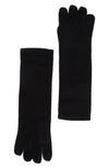 Sofia Cashmere Screen Knit Cashmere Gloves In Black