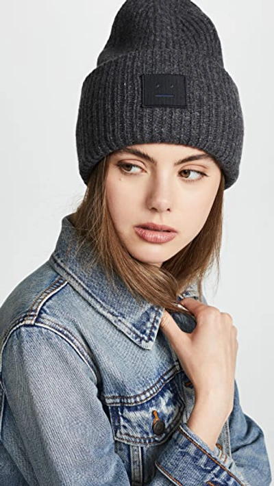 Acne Studios Pansy L Face Hat In Charcoal Melange